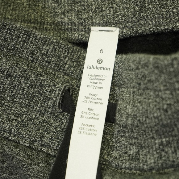 Lululemon Scuba Jogger Women 6 Grey Heathered High Rise Fleece Sweatpants - Picture 7 of 8
